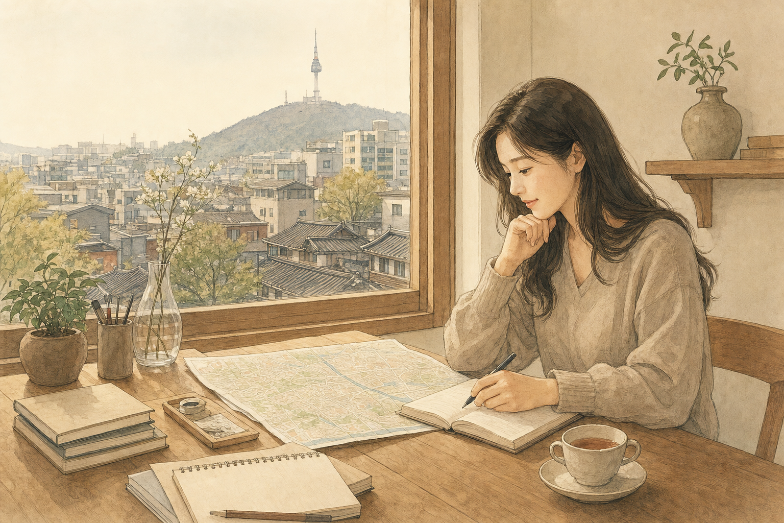 省察する帝国の設計者(無料適性検査イラスト)