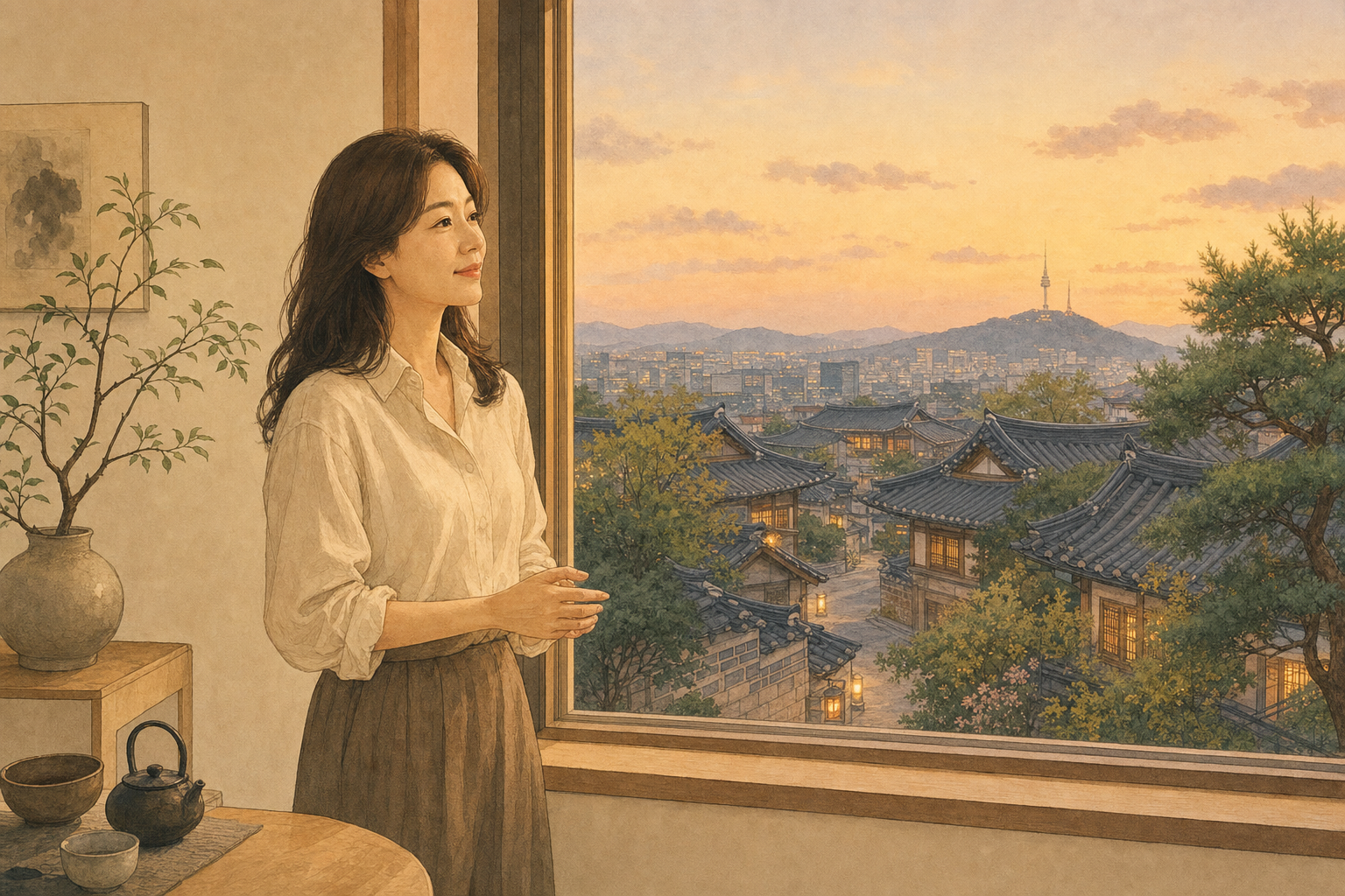 世界の調和を夢見る指揮者(無料適性検査イラスト)